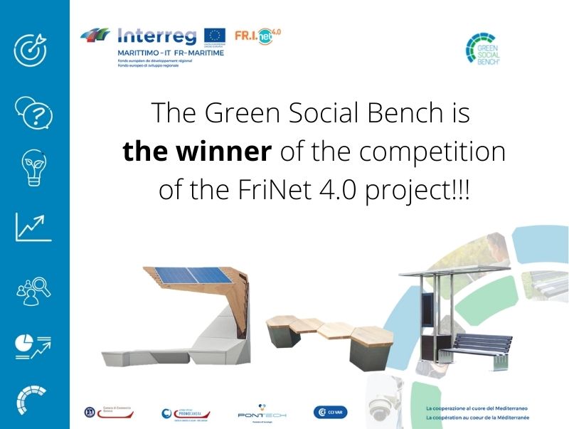 The Green Social Bench is the winner of the competition of the FriNet 4.0 project 1
