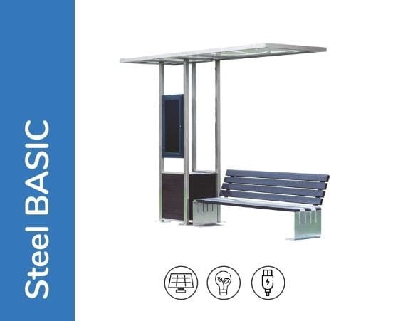 Panchina inteligente steel basic Green Social Bench-min